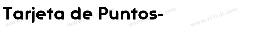 Tarjeta de Puntos字体转换